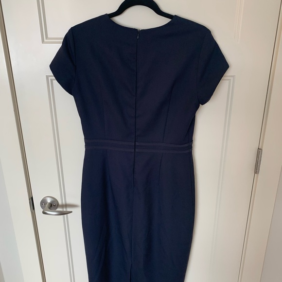 Tory Burch navy suiting dress Size 8 - Picture 3 of 5